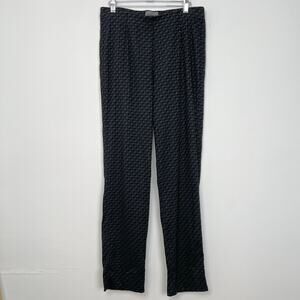 Oska‎ Size 2 US 10 Black Grey Textured Stretchy Pull On Trousers Ankle Pants